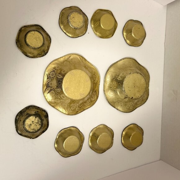 Vintage Mr. Peanut Snack Bowl Set – Planters Peanuts Advertising Tin Dishes - Picture 4 of 5